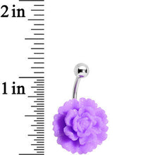 Load image into Gallery viewer, Light Purple Gerbera Flower Belly Ring
