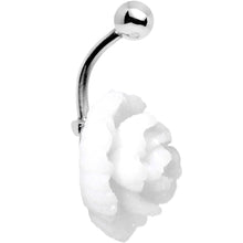 Load image into Gallery viewer, White Gerbera Flower Belly Ring
