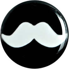 Load image into Gallery viewer, 5/8 Black Acrylic White Mustache Saddle Plug
