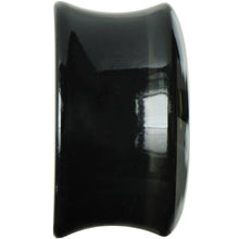 Load image into Gallery viewer, 18mm Black Acrylic White Mustache Saddle Plug
