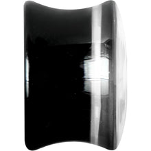Load image into Gallery viewer, 9/16 Black Acrylic White Heart Saddle Plug
