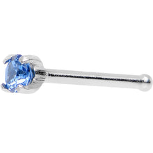 Load image into Gallery viewer, 20G 2mm Bright Blue Cubic Zirconia Nose Bone
