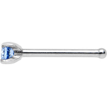 Load image into Gallery viewer, 20G 2mm Bright Blue Cubic Zirconia Nose Bone
