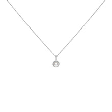 Load image into Gallery viewer, 10K White Gold 5MM Cultured Pearl and Diamond Accent Halo Pendant Necklace
