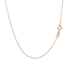 Load image into Gallery viewer, 14k Pink Gold Diamond Cut Cable Link Chain 0.8mm
