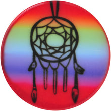 Load image into Gallery viewer, 9/16 Rainbow Acrylic Groovy Dreamcatcher Single Flare Plug
