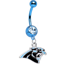 Load image into Gallery viewer, Officially Licensed NFL Carolina Panthers Dangle Belly Ring
