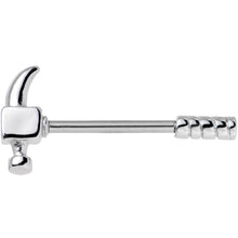 Load image into Gallery viewer, 14G 5/8 Stainless Steel Nailed It Hammer Nipple Barbell Set
