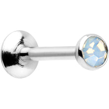 Load image into Gallery viewer, 5/16 Stainless Steel 3mm White Opalite Tragus Cartilage Earring
