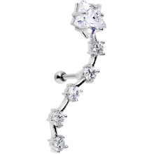 Load image into Gallery viewer, Stainless Steel CZ Shooting Star Left Tragus Cartilage Earring

