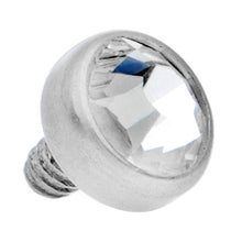 Load image into Gallery viewer, Grade 23 Titanium 3mm Clear Externally Threaded Dermal Top
