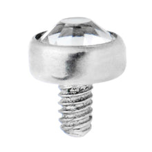Load image into Gallery viewer, Grade 23 Titanium 3mm Clear Externally Threaded Dermal Top
