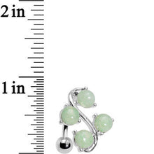 Load image into Gallery viewer, Jade Vine Top Mount Belly Ring
