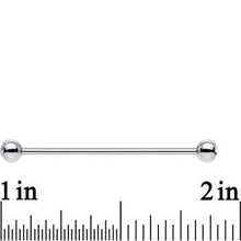 Load image into Gallery viewer, Double Gem Stainless Steel Industrial Barbell 38mm
