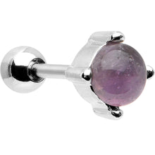 Load image into Gallery viewer, 16G Pretty Purple Stone Stainless Steel Cartilage Earring
