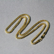 Load image into Gallery viewer, 2.7mm 14k Yellow Gold Lite Diamond Cut Round Franco Chain
