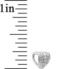 Load image into Gallery viewer, 16G Stainless Steel Cubic Zirconia Heart Tragus Earring
