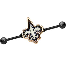 Load image into Gallery viewer, Officially Licensed New Orleans Saints Logo Industrial Barbell 38mm
