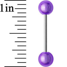 Load image into Gallery viewer, Purple MIRACLE BALL Barbell Tongue Ring

