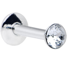 Load image into Gallery viewer, 16G 1/4 Handmade Labret Created with Crystals 3mm
