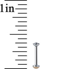 Load image into Gallery viewer, 18G 1/4 Handmade Labret Created with Crystals 2.5mm

