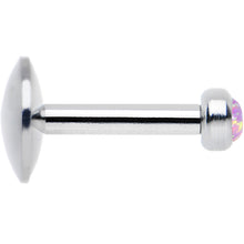 Load image into Gallery viewer, 1/4 Steel 2.5mm Synthetic Pink Opal Internal Thread Tragus Earring
