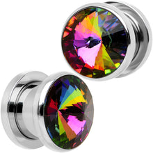 Load image into Gallery viewer, 00G Stainless Steel Vitrail Medium Screw Fit Plug Set
