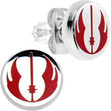 Load image into Gallery viewer, Officially Licensed Steel Star Wars Jedi Order Stud Earrings
