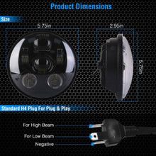 Load image into Gallery viewer, 5.75-Inch LED Motorcycle Headlight
