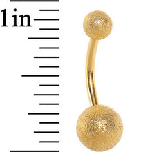 Load image into Gallery viewer, Gold Anodized Sandblasted Belly Ring
