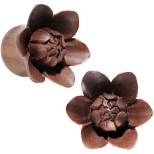 Load image into Gallery viewer, 5/8 Organic Sabo Wood Bali Bloom Single Flare Plug Set
