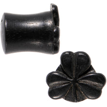 Load image into Gallery viewer, 0G Organic Arang Wood Shamrock Single Flare Plug Set
