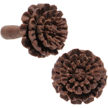 Load image into Gallery viewer, 8G Organic Sabo Wood Chrysanthemum Single Flare Plug Set
