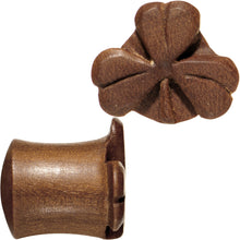 Load image into Gallery viewer, 7/16 Organic Sabo Wood Shamrock Saddle Plug Set
