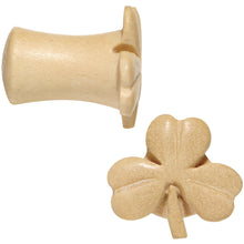 Load image into Gallery viewer, 2G Organic Crocodile Wood Shamrock Saddle Plug Set
