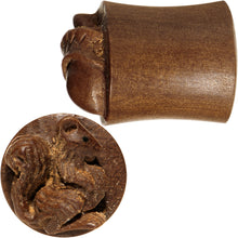 Load image into Gallery viewer, 7/16 Organic Wood Squirrels Gone Nuts Saddle Plug Set
