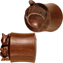 Load image into Gallery viewer, 9/16 Organic Wood Squirrels Gone Nuts Saddle Plug Set
