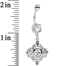 Load image into Gallery viewer, Clear CZ Gem Elegant Beauty Diamond Dangle Belly Ring
