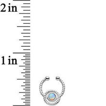 Load image into Gallery viewer, Iridescent Synthetic Opal Ion-plated Non-Pierced Clip On Fake Septum Ring
