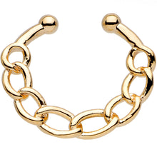 Load image into Gallery viewer, Mechanical Chain Gold IP Non Pierced Clip On Fake Septum Ring
