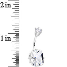 Load image into Gallery viewer, 925 Sterling Silver Double Clear Elegant Gem Belly Button Ring
