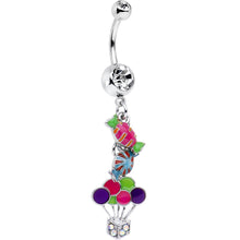 Load image into Gallery viewer, Bright Enamel Day at the Fair Candy Dangle Belly Ring
