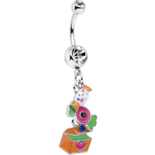 Load image into Gallery viewer, Clear Gem Colorful Christmas Candy Dangle Belly Ring
