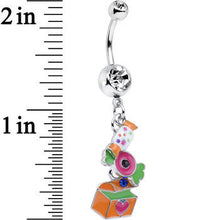 Load image into Gallery viewer, Clear Gem Colorful Christmas Candy Dangle Belly Ring
