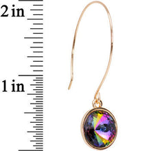 Load image into Gallery viewer, Aurora Gold Tone Pendulum Sphere Fish Hook Earrings
