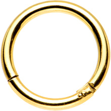 Load image into Gallery viewer, 16G 5/16 Gold Anodized Titanium Hinged Segment Ring
