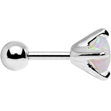 Load image into Gallery viewer, 16G 1/4 5mm Light Pink Synthetic Opal Prong Set Cartilage Earring
