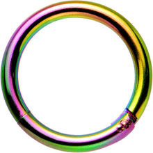 Load image into Gallery viewer, 16G 5/16 Rainbow Anodized Hinged Segment Ring
