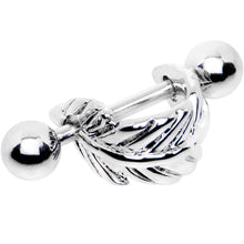 Load image into Gallery viewer, 16G 3/8 Steel Barbell Floating Feather Cartilage Cuff
