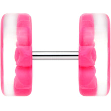 Load image into Gallery viewer, Acrylic Pretty Pink Flower Inlay Cheater Plug
